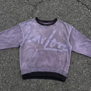 1 OF 1 UNISEX LARGE PURPLE “LOVE, KELLY” CREW NECK / NYFW SZN 1 / COLLECTION 1